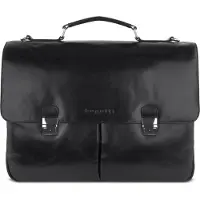 Bugatti Romano Maletín Piel natural 44 cm Compartimento para el portátil negro
