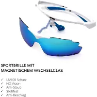 Yeaz Gafas de sol deportivas 'Sunup' aqua / azul oscuro / blanco