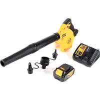 DeWalt Soplador / soplador de hojas sin cable DCV 100 M1 18 V + 1x batería recargable 4,0 Ah + cargador