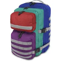 Normani Mochila ' Bedrock ' marino / gris / verde / rojo