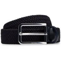 BOSS Cinturón 'Clorio' negro / plata