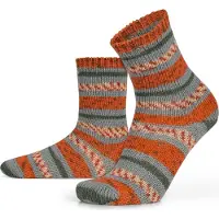 Normani Calcetines gris / naranja / rojo