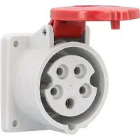 As Schwabe as-Schwabe, enchufe para instalación en la CEE, 400V, 16A, 5 polos, con anillo de sellado, máximo 2,5mm², grado de protección IP44