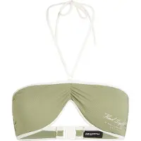 Karl Lagerfeld Hotel Karl Rib Halter Bandeau Oil Green Talla: S | Bikinis Outlet | Mujer | Verde