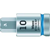 Wera , punta hexagonal interior de 3/8", tamaño 10, acero, 38,5 mm, 12 mm