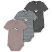 Normani Pijama entero/body 'Tihoi' antracita / gris claro / rosa / blanco