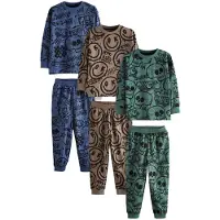 Next Pijama azul oscuro / marrón claro / verde / negro