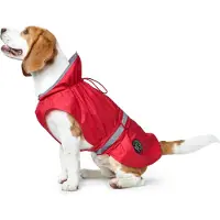 Hunter - Dog Coat Uppsala Rain - Abrigos para perro size Rücken 60 cm - Hals 34-72 cm / Bauch 58-74 cm, rojo