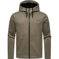 Ragwear Sudadera con cremallera 'Fabian' marrón moteado / negro