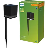 Philips Lámparas de pie/iluminación para caminos Virona de , 1,8 W, iluminación exterior tipo farola, color negro, material plástico, IP44, para jardín, terraza, clase III