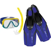 Mares - Kid's Set Nateeva Keewee - Kit de snorkel size XS - 8-14 Years, azul
