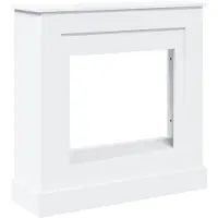 vidaXL Marco para chimenea, blanco, 90x30x90 cm, material de madera