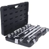 Ks Tools 911.0752, juego de llaves de vaso, 3/4", 21 piezas, acero cromo-vanadio, 14 kg