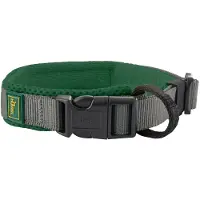 Hunter - Halsung Maldon - Collares para perro size L - 45-55 x 2,5 cm, dunkelgrün /gris