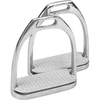 Kerbl Estribos de acero inoxidable , 12,5 cm, se venden por pares