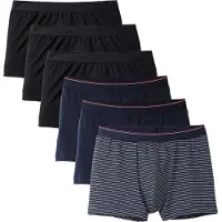 Calida Calzoncillo boxer 'Natural Benefit' azul oscuro / púrpura / negro / blanco