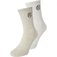MSCH Copenhagen Calcetines 'ICON KEY' gris claro / negro / blanco