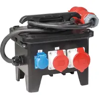 As Schwabe Distribuidor de energía para obras, modelo M2, 400V, fabricado completamente en goma