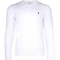Ralph Lauren para hombre. 714844759004 Camiseta de dormir de punto de algodón blanco (XL), Homewear, Manga larga, out