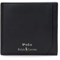 Ralph Lauren para hombre. 405963229001 Billetero de piel CN negro (OSFA), Casual, outlet 2026.