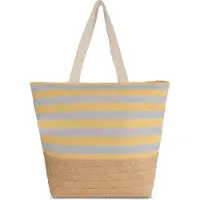 Normani Bolsa de playa 'Mackay' beige moteado / azul pastel / amarillo