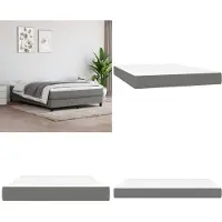 vidaXL Colchón de muelles ensacados, color gris oscuro, 140x190x20 cm, tela. Colchón de muelles ensacados. Colchones de muelles ensacados. Colchón. Muebles para el dormitorio