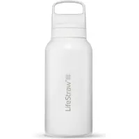 LifeStraw Go Polar White GOST-1L-WHT Stainless Steel, botella de agua con filtro de 2 fases, 1L
