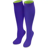 Normani Calcetines hasta la rodilla añil / amarillo neón