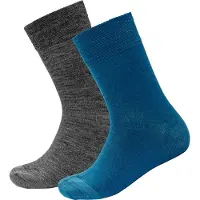 Devold - Kid's Daily Merino Light Sock 2-Pack - Calcetines multifuncionales size 28-30, azul