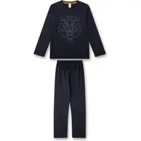 Sanetta Pijama 'Tiger' azul oscuro / gris