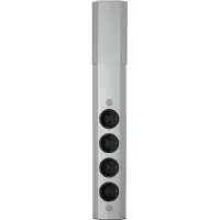 Thebo Toma de corriente angular ST 3081, fabricada en acero inoxidable, con 4 enchufes Schuko / Regleta de enchufes / Enchufe angular