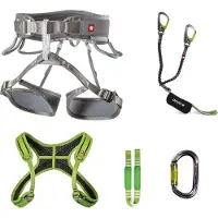 Ocun - Via Ferrata Twist+Chest Set - Set de escalada size XS-M, gris/verde