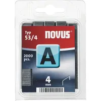 Novus A Typ 53/4, grapas en caja, 0,75 mm, para fijación, 2000 grapas, modelo A 53/4, para tela, paneles