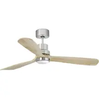 Faro Ventilador de techo Lantau L LED, níquel/pino claro