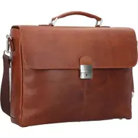 Esquire Dallas Maletín Piel natural 40 cm Compartimento para el portátil marrón