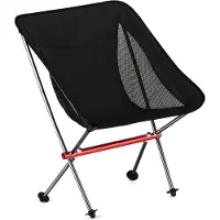 Basic Nature - Travelchair Ultralight Low Rest - Silla de camping size 48 x 46 x 68 cm, negro