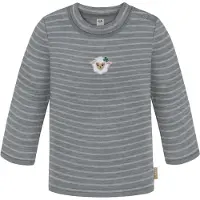 Normani Camiseta 'Taupo' gris / gris claro / rosa / negro / blanco