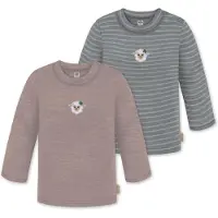 Normani Camiseta 'Taupo' gris / gris moteado / rosa / blanco