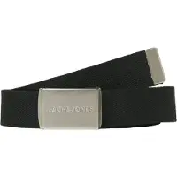 Jack & Jones Cinturón 'JACLondon' negro / plata