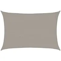 The Living Store Tienda Living. Vela parasol, 160 g/m². Rectangular. Gris claro. 2 x 2,5 metros. Fabricado en HDPE