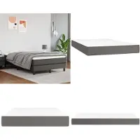 vidaXL Colchón de muelles ensacados gris 120x200x20 cm, tapizado en cuero sintético - Colchón de muelles ensacados - Colchones de muelles ensacados - Colchón - Muebles para dormitorio