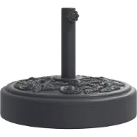 The Living Store Soporte para sombrillas de la marca Living Store, compatible con mástiles de 38/48 mm, con capacidad de carga de 25 kg, de diseño redondo