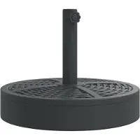 The Living Store Soporte para sombrillas de la marca Living Store, compatible con mástiles de 38/48 mm, con capacidad de carga de 25 kg, de diseño redondo