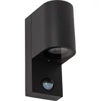 Lucide Aplique de pared exterior con sensor de movimiento ZARO, color , 1xGU10x7W, aluminio, dimensiones: 17x7x10,4 cm, IP65, marca