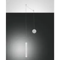 FABAS LUCE Lámpara colgante centralizada de color blanco mate - - LED de 6,5 W con regulador de intensidad - Montaje descentralizado