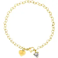 Purelei Pulsera 'Endless Love' oro / transparente