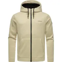 Ragwear Sudadera con cremallera 'Fabian' ecru / negro