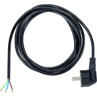 Bachmann Cable de alimentación H05VV-F, 3G1,0, 3 metros, color negro, sin embalaje