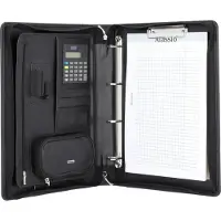 Alassio Bosa Caso de escritura Piel natural 27 cm negro