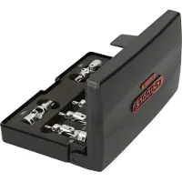 Ks Tools 917.1490, juego de llaves de vaso, 1/4", 8 piezas, acero cromo-vanadio, según las normas DIN 3120 e ISO 1174, peso: 350 g